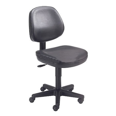 Global Industrial Armless Antimicrobial Chair, Armless, Vinyl, Black 516123